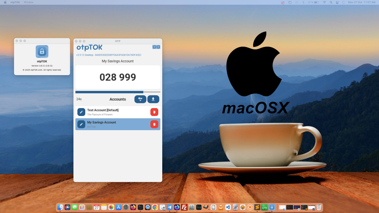 Welcome to otpTOK.com The most secure and private two-factor authentication application on the market.