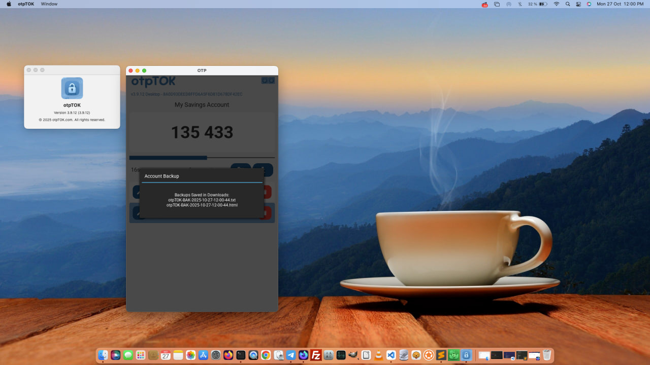 Account Backup  MacOSX